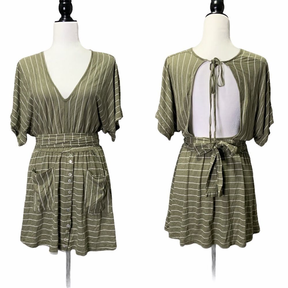 𝅺free People Beach Paradise Stripes Mini Dress